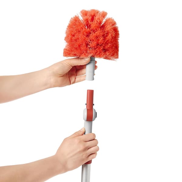 Orange OXO Good Grips 3-In-1 Long Reach Microfiber Dusting System For Parts 