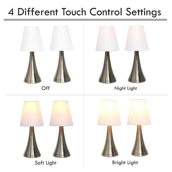 Mini Touch Table Lamp Set, Valencia Glass Table Lamp
