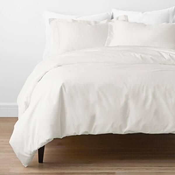 The Company Store Company Cotton Percale Waterproof White Cotton Percale  Queen Fitted Sheet 50861B-Q-WHITE - The Home Depot