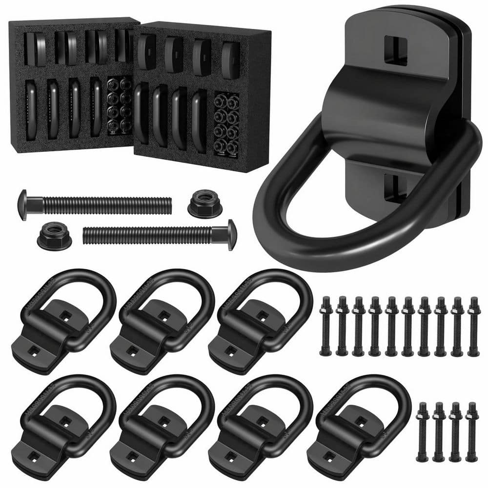 8-Pack 1/2 in. Steel D Ring Tie Down Anchors Heavy Duty Bolt-On Trailer Cargo Anchor with 12000 lbs Strength price history on PriceWatchPro