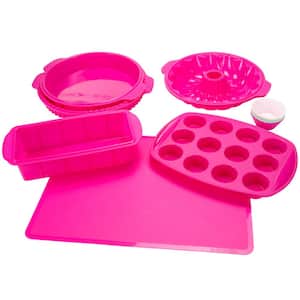 18-Piece Pink Assorted Silicone Bakeware Set