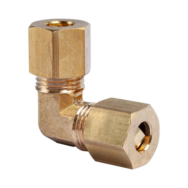65X4 by Danfoss | Compression Fitting | Union 90° Elbow | 1/4 Tube OD |  Brass