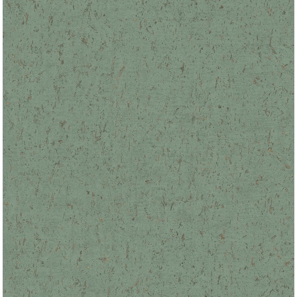 Advantage Callie Green Concrete Paper Non-Pasted Textured Wallpaper