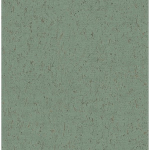 Callie Green Concrete Textured Non-Pasted Non-Woven Wallpaper Sample