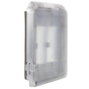 Clear 2-Gang Non-Metallic Weatherproof Horizontal/Vertical Receptacle Cover