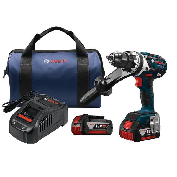 Bosch 18-Volt Lithium-Ion 1/2 in. Cordless EC Brushless Brute Tough Drill/Driver Kit with (2) 4.0Ah Batteries