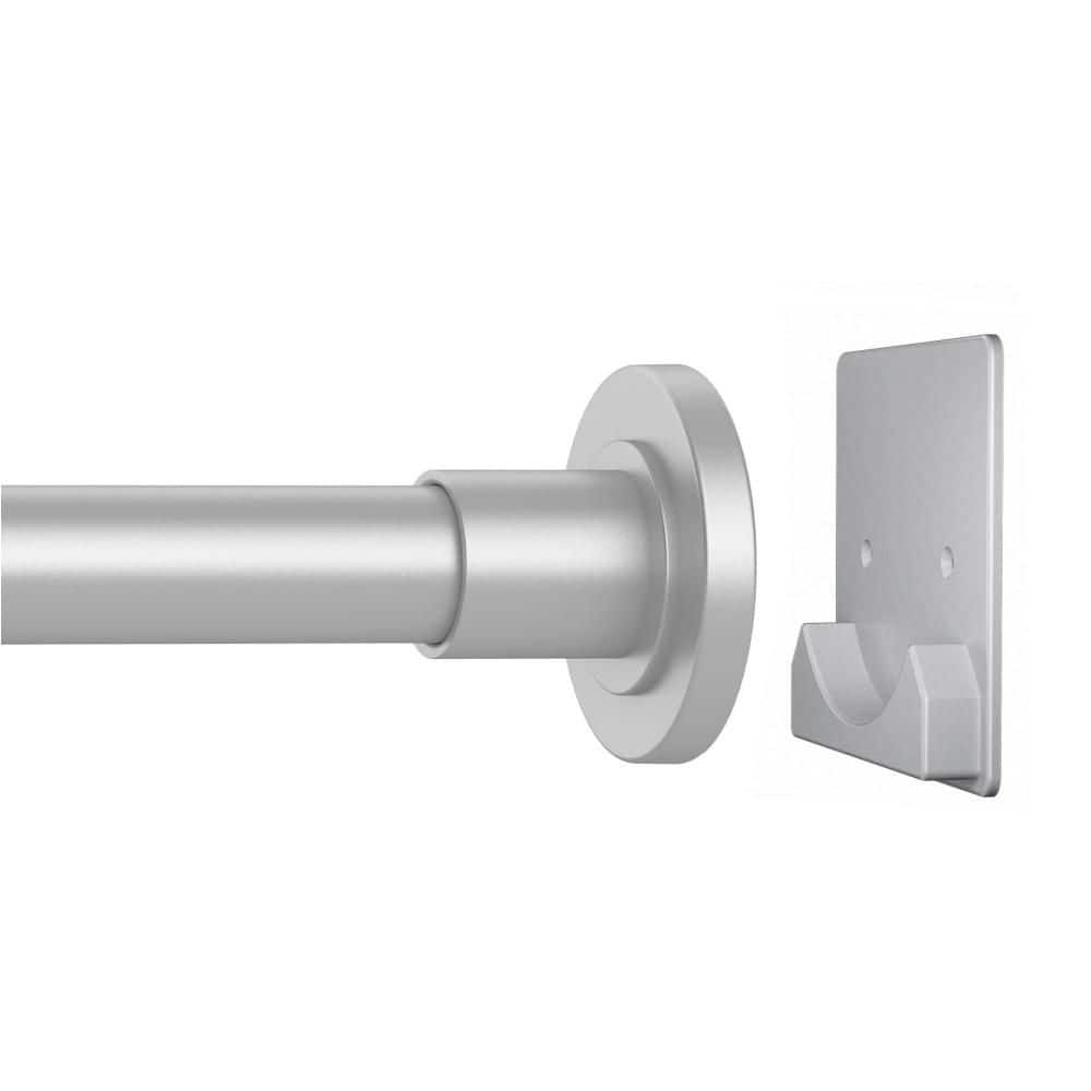 Adjustable 80 in. Stainless Steel Shower Curtain Rod for Bathroom, Spring Tension Rod with Holders in Matte Silver price history on PriceWatchPro