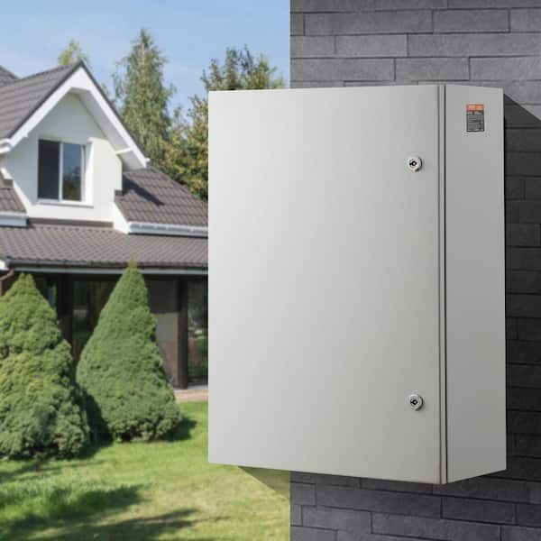 Steel Electrical Box 28 x 20 x 10 in. Cold Rolled Electrical Enclosure Box Wall-Mounted with Mounting Plate Hinges Lock