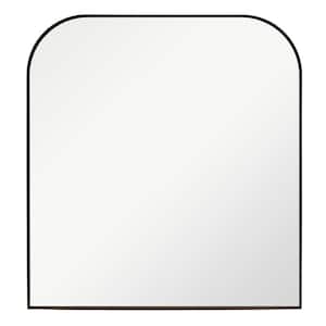28"X30" Arched/Rounded Corner Aluminum Black Mirror 28 in. W x 30 in. H