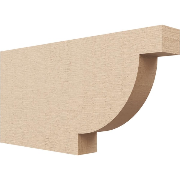 Ekena Millwork 2-in. x 8-in. x 16-in. Alpine Woodgrain, Primed Tan Timberthane Polyurethane Rafter Tail Brace