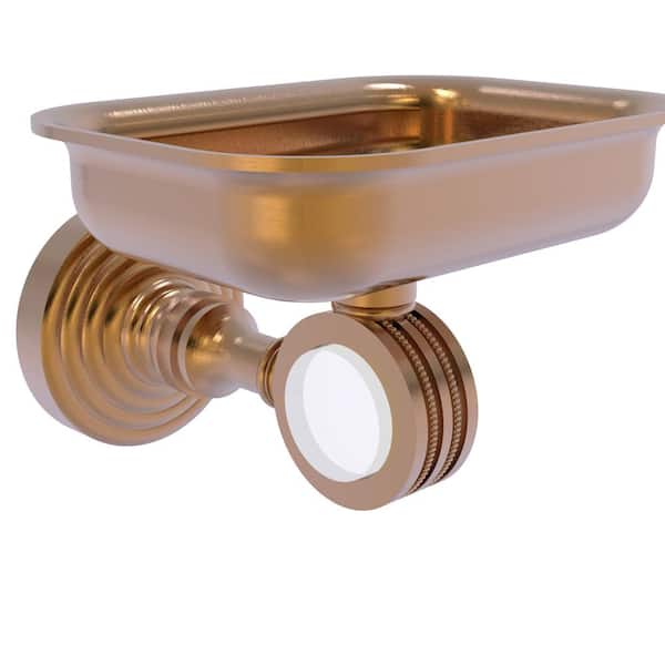 Allied Brass Pacific Grove Wall Mounted Soap Dish Holder with Dotted Accents in Brushed Bronze
