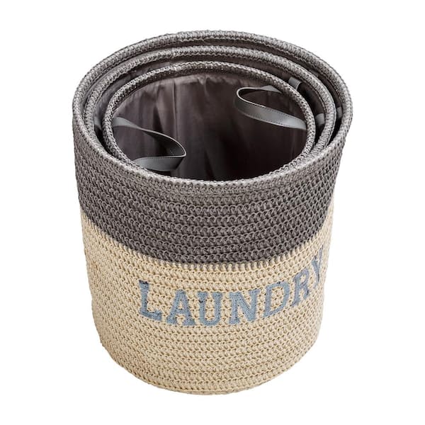 Small Flexible Hollowed-out Laundry Handle Organizer Baskets in