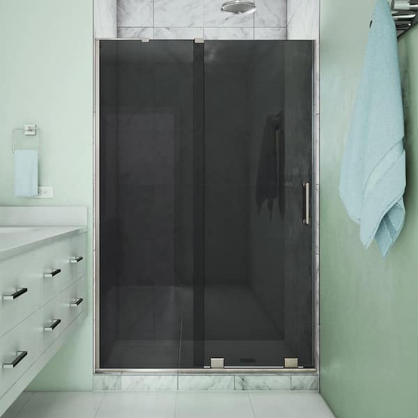 DreamLine Mirage-X 44 in. to 48 in. W x 72 in. H Sliding Frameless Shower Door in Brushed Nickel with Tinted Glass