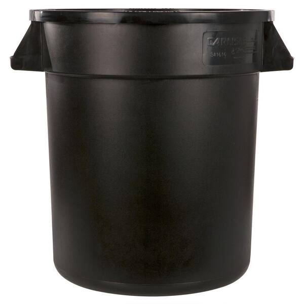 Carlisle Bronco 32 Gal. Black Round Outdoor Trash Can (4-Pack)