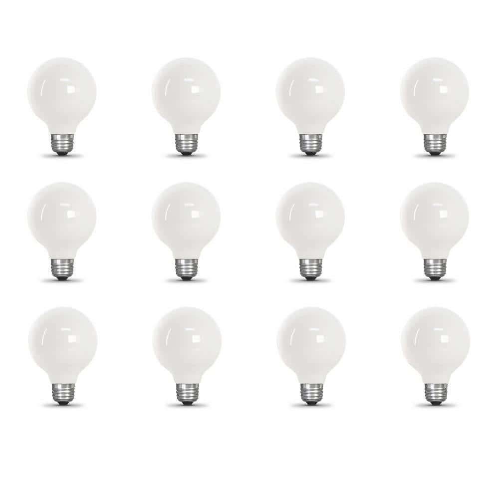60-Watt Equivalent G25 Globe Dimmable Filament White CEC Title 20 E26 LED Vintage Edison LIght Bulb Soft White (12-Pack) price history on PriceWatchPro