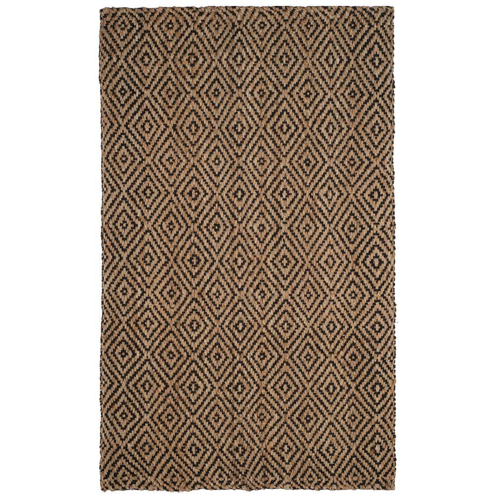 Natural Fiber Beige/Black 4 ft. x 6 ft. Geometric Area Rug price history on PriceWatchPro