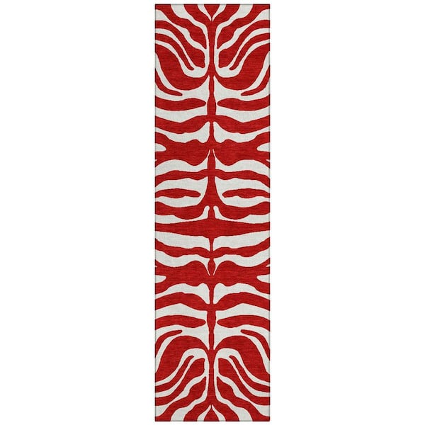 Chantille Machine Washable Indoor/Outdoor Abstract ACN1042 Red 2 ft. 3 in. x 7 ft. 6 in. Area Rug