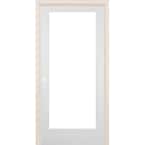 24 in. x 80 in. Right-Handed Full Lite Clear Glass Solid Core White Primed Wood Single Prehung Interior Door
