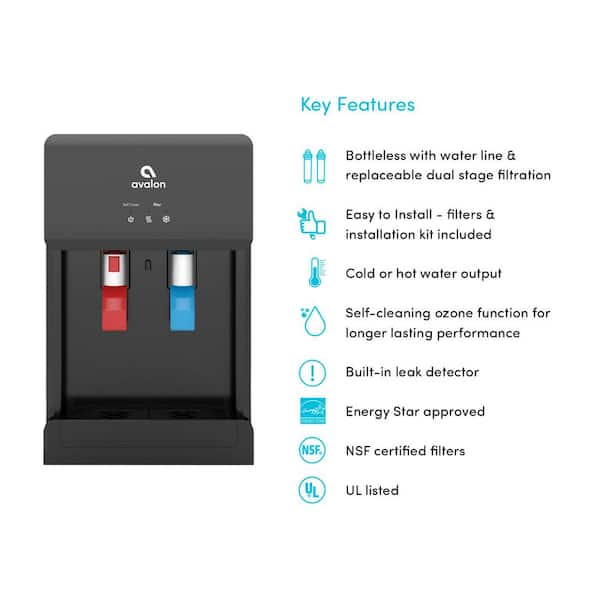 Countertop ROWater Filter System Self Cleaning Bottleless Water Hot DispenserNSF 