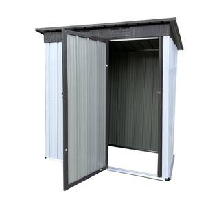 5.15 ft. W x 2.62 ft. D White and Gray Metal Shed with Single Door (13.49 sq. ft.)
