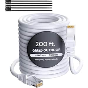 EKIEUDL 250 ft. Gold Plated Cat 6 Outdoor Heavy Duty Waterproof