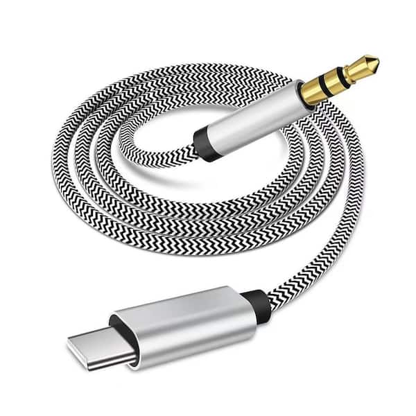 iPhone 16 15 Aux Cord USB C to 3. 5mm Audio Cable MFi Certified Nylon Braided for Car Stereo and Speakers