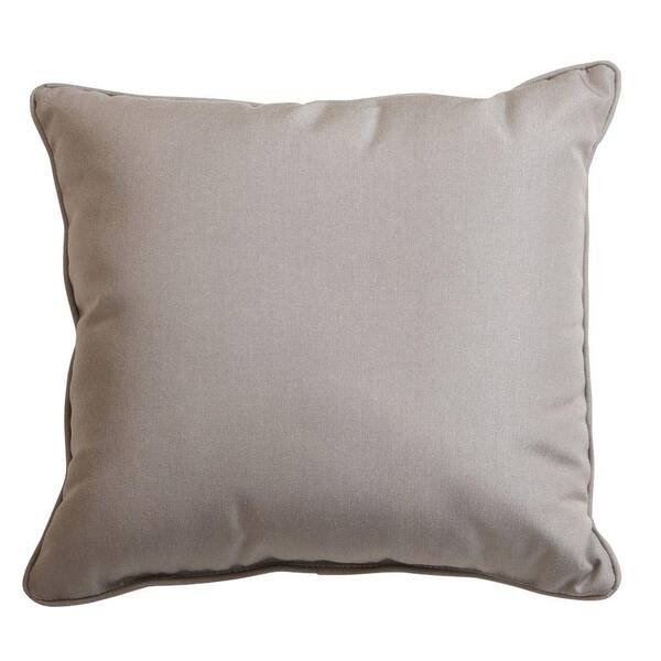 RST Brands Taupe 17 in. x 17 in. Outdoor Throw Pillow
