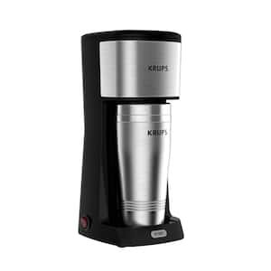 Simply Brew to Go Black & Stainless Single Cup Drip Coffee Maker with Travel Tumbler
