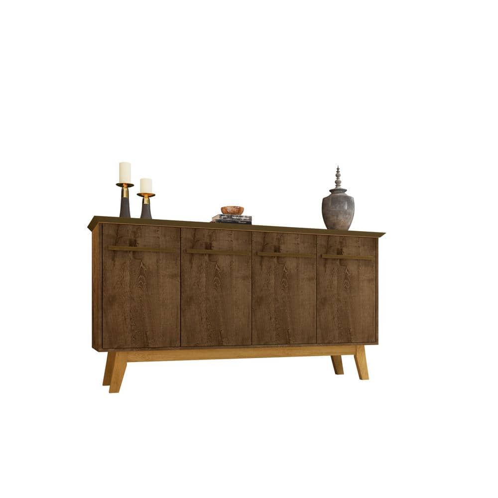 Yonkers Rustic Brown Mid-Century Modern Sideboard