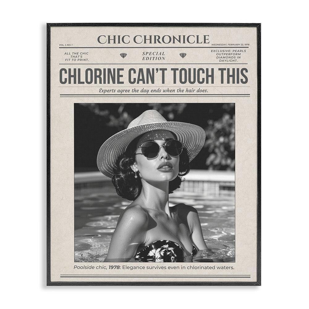 Chic Chronical Vintage Magazine by A Barefoot Stylist Black Framed Giclee Culture Art Print 14 in. x 11 in. price history on PriceWatchPro