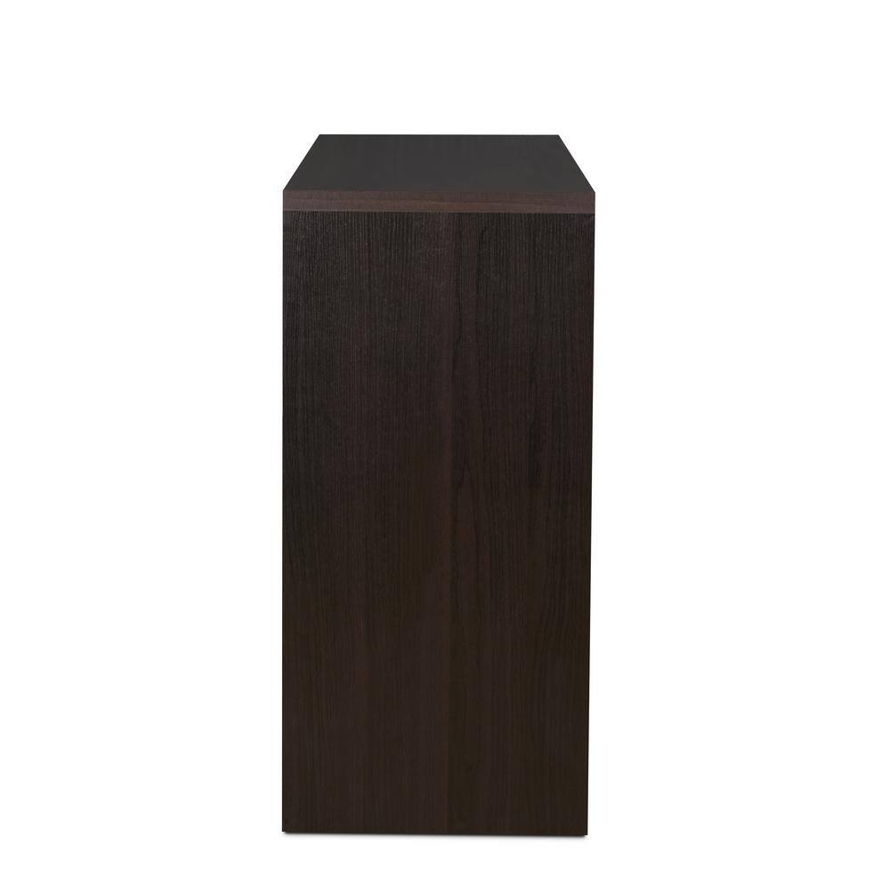 Espresso Wooden Chic Server with Wine and Glass Storage