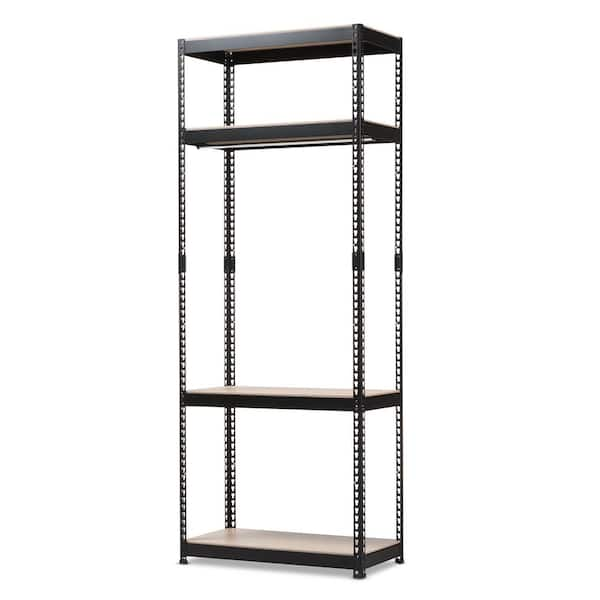 Baxton Studio Gavin Modern and Contemporary Black Metal 10-Shelf Closet  Storage Racking Organizer