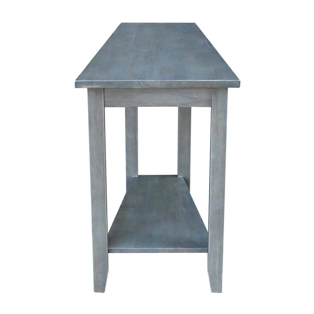 Elegant Triangular Solid Wood Keystone Accent Table