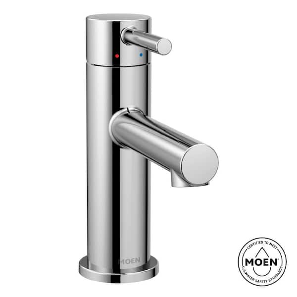 Align 1 Handle Single Hole Bathroom Sink Faucet with Deckplate Included in Chrome