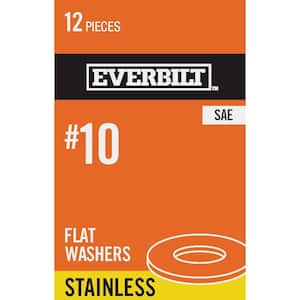 #10 Stainless Steel Flat Washer (12-Pack)