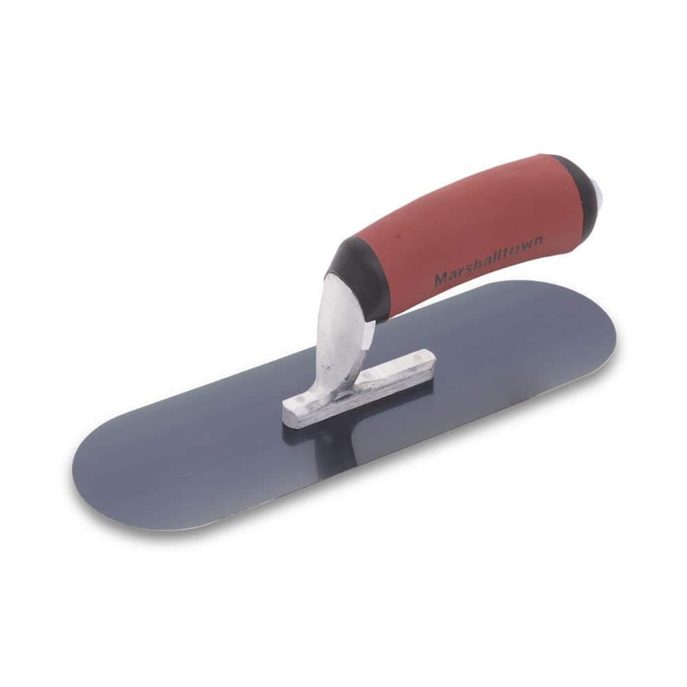 MARSHALLTOWN 10 in. x 3 in. Blue Steel Pool Trowel - DuraSoft Handle