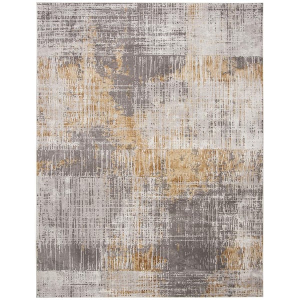 SAFAVIEH Craft Gray/Beige 11 ft. x 14 ft. Plaid Abstract Area Rug