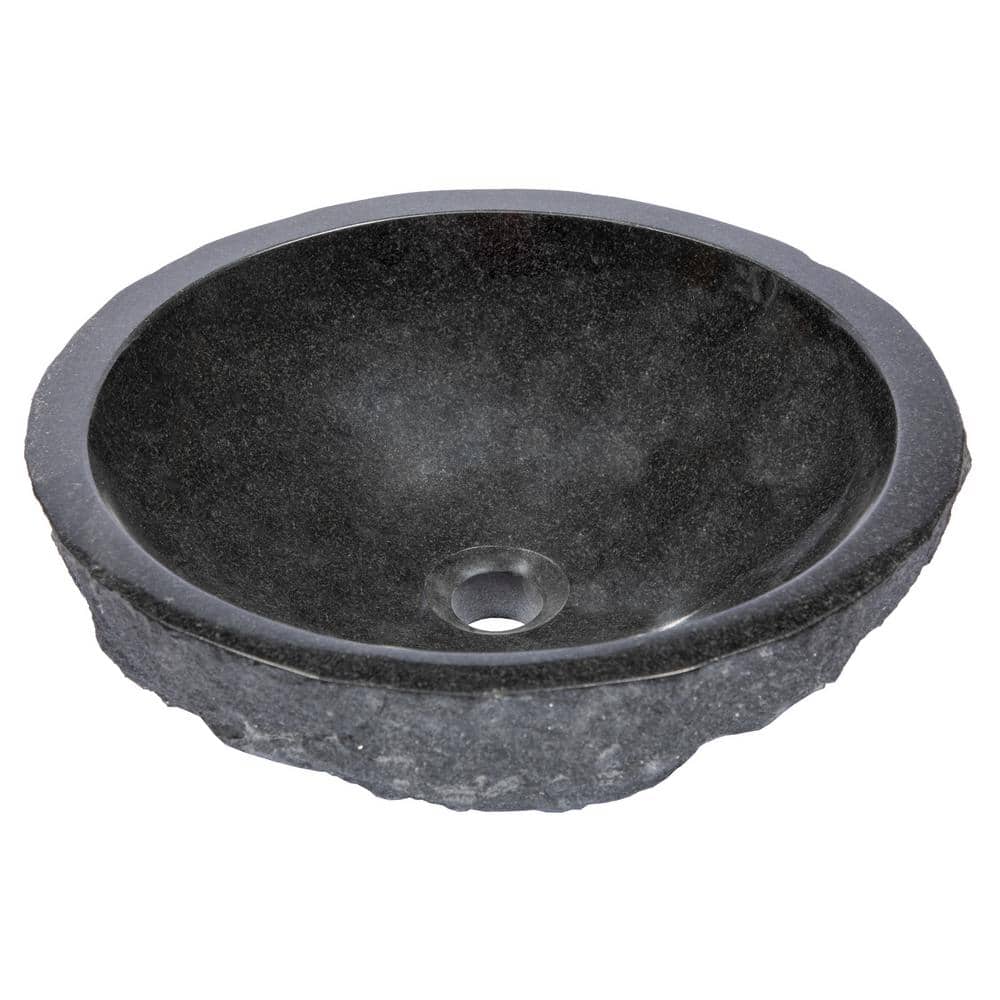 Eden Black and Gray Stone Circular Bathroom Sink