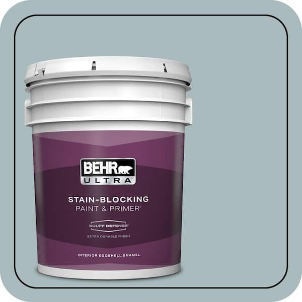 BEHR ULTRA 5 gal. #MQ6-04 Gray Wool Extra Durable Eggshell Enamel Interior Paint & Primer