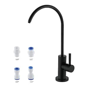 Lead-free Single-Handle Beverage Faucet in Stainless Steel Matte Black Fit for Reverse Osmosis System