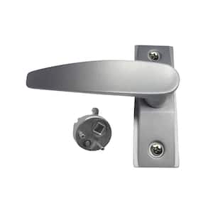 Aluminum Finish Commercial Door Handle Lever with Cam Plug - Left Handed