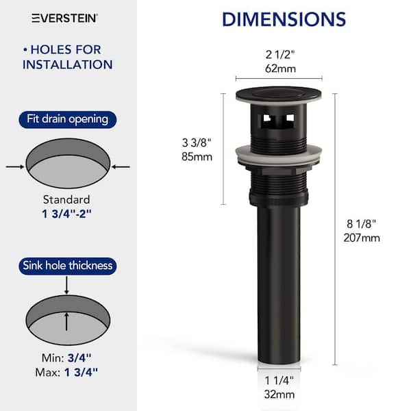 EVERSTEIN 8 in. Widespread Double Handle Bathroom Faucet in Matte