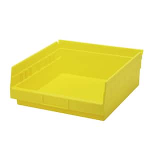 4 In. Economy 4.34 Qt. Shelf Bin in Yellow (8-Pack)