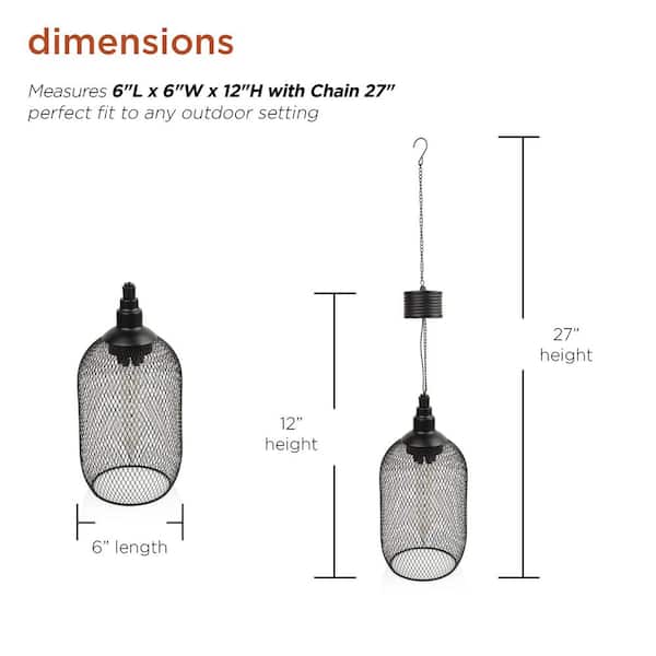 ランタン Outdoor Hanging Solar Powered Waterproof Lanterns, Retro
