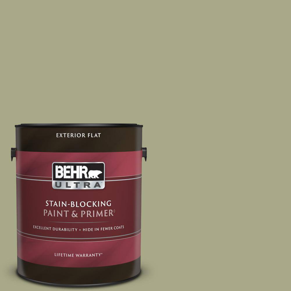 BEHR ULTRA 1 gal. S3604 Meditation Time Flat Exterior Paint & Primer