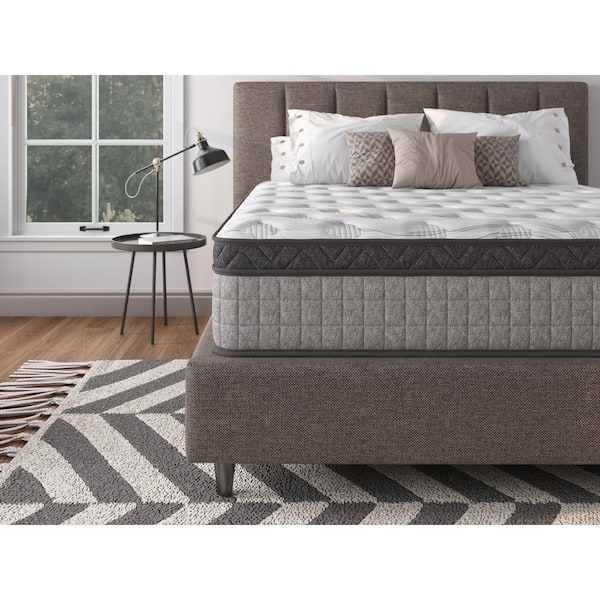 sumyeg King Medium Hybrid Cooling Memory Foam 12 in. Bed-in-a-Box Mattress