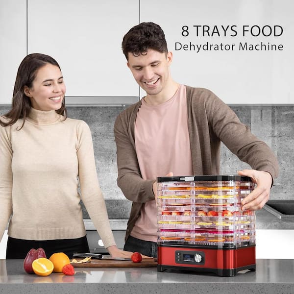 OSTBA Food Dehydrator Machine, 9 Stainless Steel Trays Dehydrators for Food  and Jerky, Herbs, Veggies, Fruits, Adjustable Temperature and 48H Timer