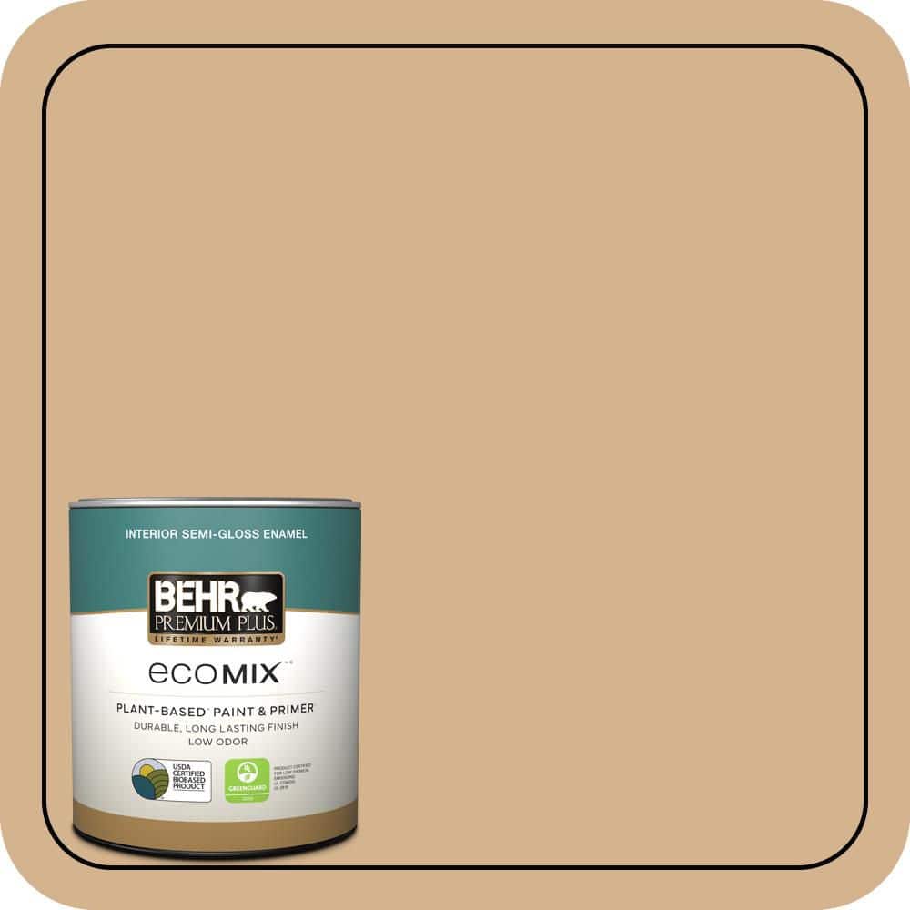 1 qt. Home Decorators #HDC-NT-04 Creme De Caramel Semi-Gloss Enamel EcoMix Plant-Based Interior Paint & Primer price history on PriceWatchPro