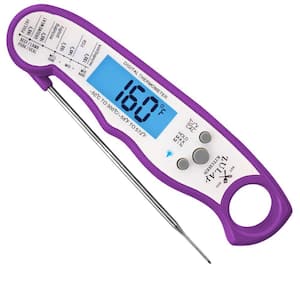 Instant Read Digital Meat Thermometer with Probe - Purple