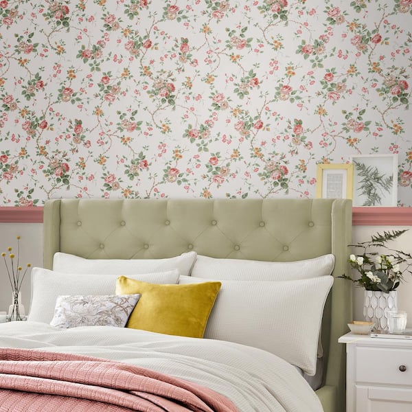 Laura Ashley Mountney Garden Antique Pink Wallpaper